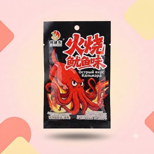 Соевый снек (латяо) Heyudong со вкусом кальмара 20г