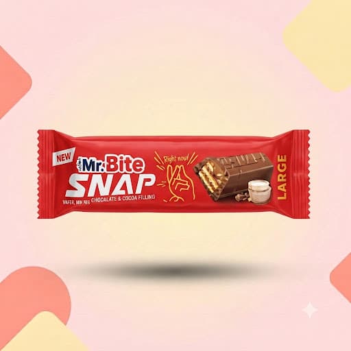 Вафли Mr.Bite Snap Large Шоколадный крем и карамель в молочном шоколаде 35г